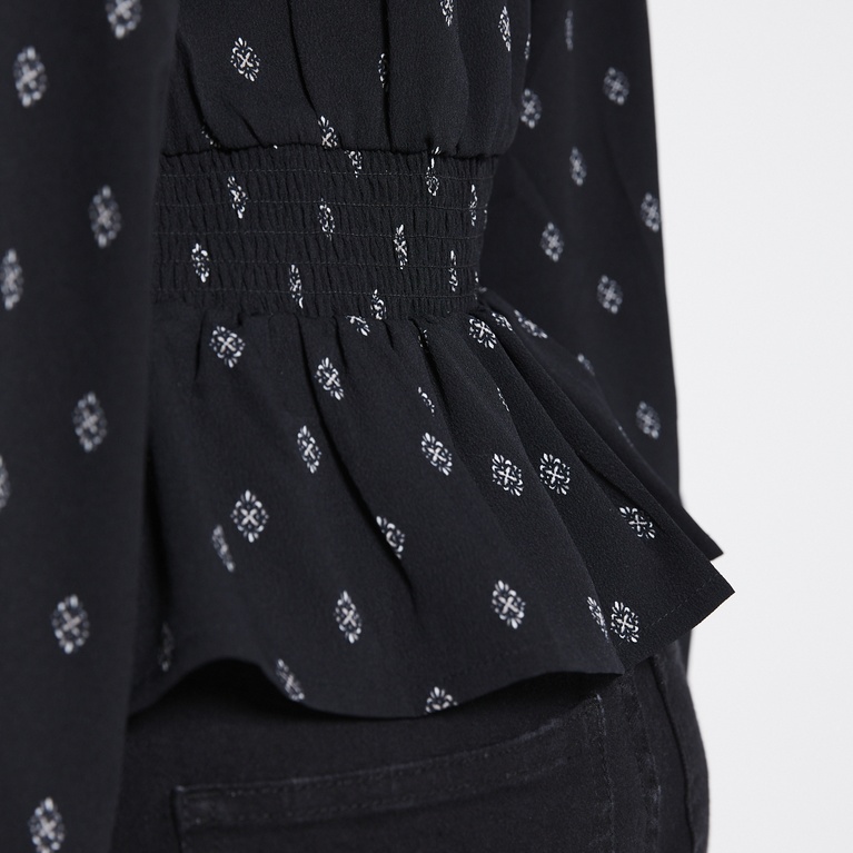 V-neck peplum blouse "Gianna"